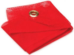 18" x 18" Red Mesh Warning Flag with Grommets