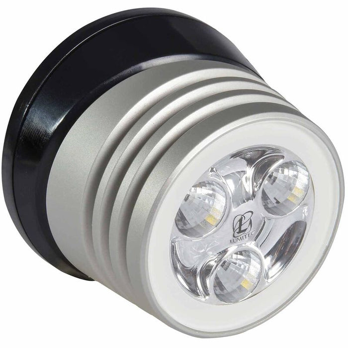 Lumitec Zephyr LED Spreader/Deck Light, Brushed Black Base, White Non-Dimming