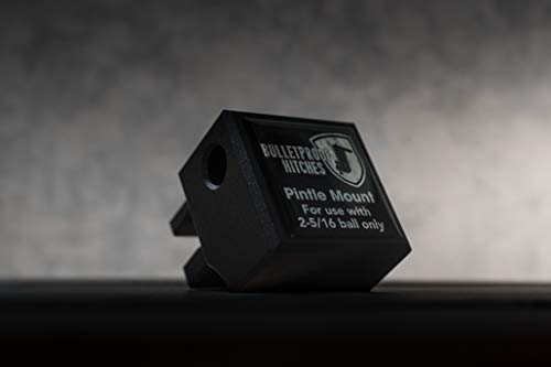 BulletProof Hitches Trailer Hitch Pintle Attachment Rated to 36,000lbs (Solid Steel, Black Textured Powder Coat)