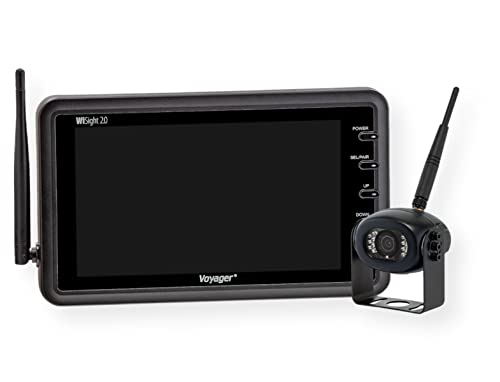 Voyager WVSXS70 Digital Wireless Observation System, 7-inch Wireless LCD Monitor, Wireless 12VDC Rear Camera, WiSight 2.0 Technology, Auto-Pairing Capability, Wide Viewing Angle
