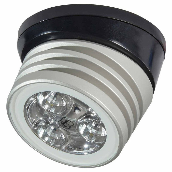 Lumitec Zephyr LED Spreader/Deck Light, Brushed Black Base, White Non-Dimming