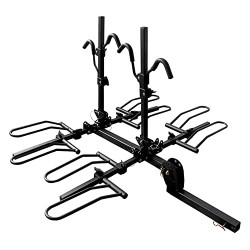 Stromberg Carlson BC-204 4-Bike Platform Style Hitch Mount Foldable Bike Rack for Cars, SUV's, Trucks with 2" Hitch
