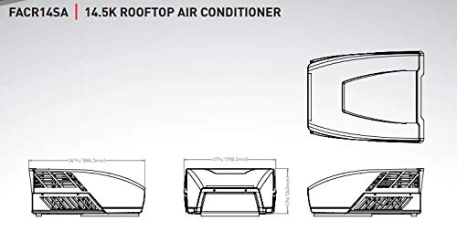 Furrion CHILL Rooftop Air Conditioner with Manual Control. Includes a Chill 14,500 BTU Rooftop Airconditioner (White) CHILL Air Distribution Box with Manual Control - EACMAN2