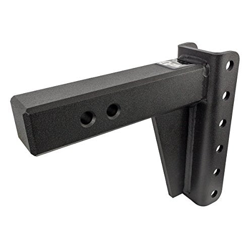 BulletProof Hitches 2.5" Adjustable Extreme Duty (36,000lb Rating) 6" Drop/Rise Trailer Hitch with 2" and 2 5/16" Dual Ball (Black Textured Powder Coat, Solid Steel)