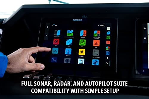 Simrad NSX 3007 - Chartplotter Fish Finder with HDI Transducer and C-MAP Discover X Charts, Black