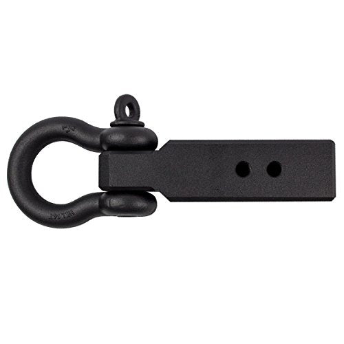 BulletProof Hitches 3.0" Extreme Duty Receiver Shackle (30,000lb. Rating) with D-Ring/Clevis (Black Textured Powder Coat, Solid Steel)