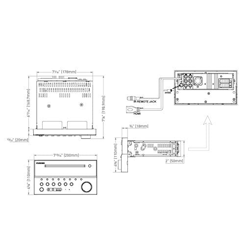Furrion 120W 2-Zone Entertainment System with a Built-in DVD Player. Supports CD, DVD, MP3, WMA, MP4, AVI, AM & FM Radio with USB, Bluetooth 4.0, NFC & Mobile App connectivity - DV3300S-BL