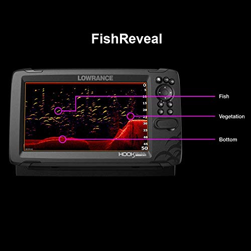 Lowrance HOOK Reveal 5 Inch Fish Finders with Transducer, Plus