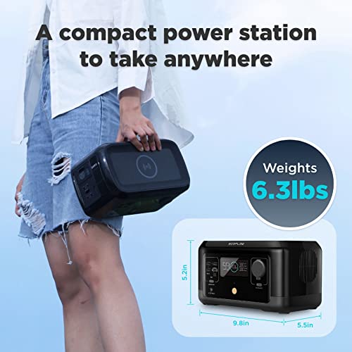 EF ECOFLOW River Mini (Wireless) 210Wh Portable Power Station, Fast Charging, Sports AC, DC, Wireless Pad, and USB Outlets, Solar Generator (Solar Panel Not Included) for Outdoors, Travel & Camping
