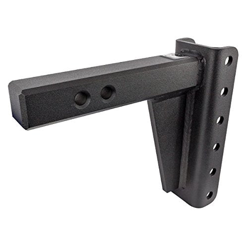 BulletProof Hitches 2.0" Adjustable Extreme Duty (30,000lb Rating) 6" Drop/Rise Trailer Hitch with 2" and 2 5/16" Dual Ball (Black Textured Powder Coat, Solid Steel)