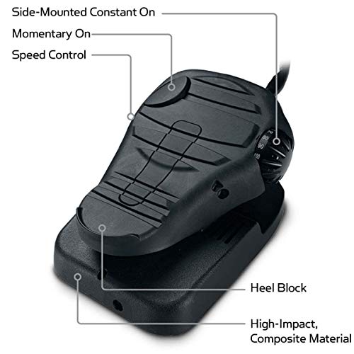 MinnKota Edge 70 Bow Mount Foot Control Trolling Motor with Latch and Door Bracket (70lbs Thrust, 45" Shaft)