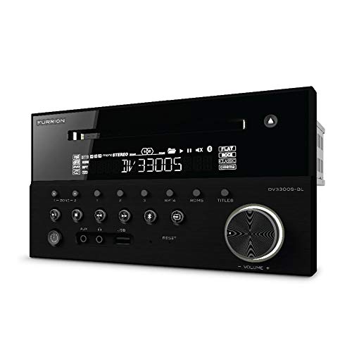 Furrion 120W 2-Zone Entertainment System with a Built-in DVD Player. Supports CD, DVD, MP3, WMA, MP4, AVI, AM & FM Radio with USB, Bluetooth 4.0, NFC & Mobile App connectivity - DV3300S-BL