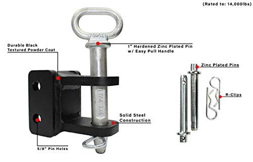 Bulletproof Medium Duty 2-Tang Clevis Attachment with 1" Pin
