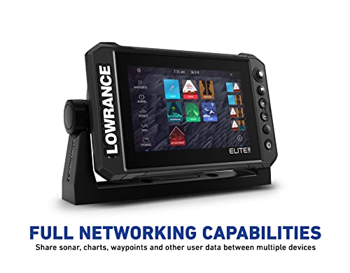 live sonar fish finders Lowrance Elite FS 9 Fish Finder with ActiveTarget Live Sonar, Preloade — Hebron RV Parts