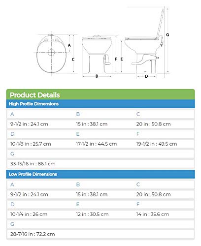 Thetford 42058 Aqua-Magic Style II RV Toilet, White, High Profile