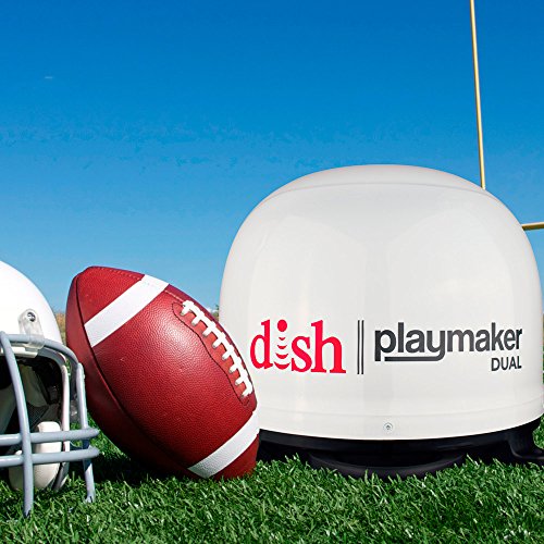 Winegard PL-8000 White Dish Playmaker HD Satellite Antenna Dual Receiver Capability, Optional RV Roof Mount