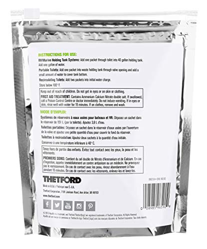 Thetford AquaBio 96590 RV Holding Tank Treatment Citrus Twist Scent, Formaldehyde Free 16 Count Toss-Ins