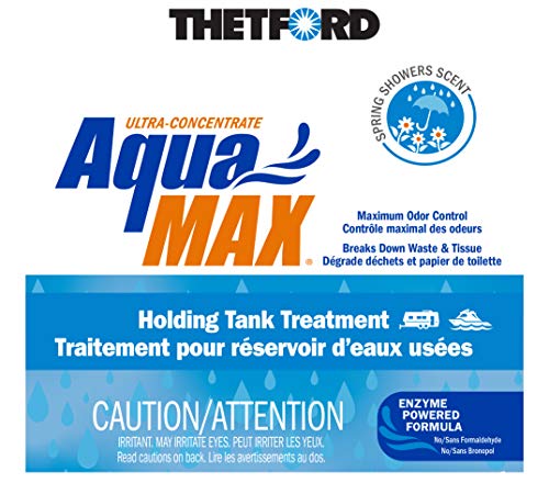 Thetford AquaMAX Spring Showers Scent RV Holding Tank Treatment, Formaldehyde Free, Waste Digester, Septic Tank Safe, 55 Gallon (96755)