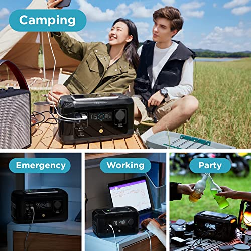 EF ECOFLOW River Mini (Wireless) 210Wh Portable Power Station, Fast Charging, Sports AC, DC, Wireless Pad, and USB Outlets, Solar Generator (Solar Panel Not Included) for Outdoors, Travel & Camping
