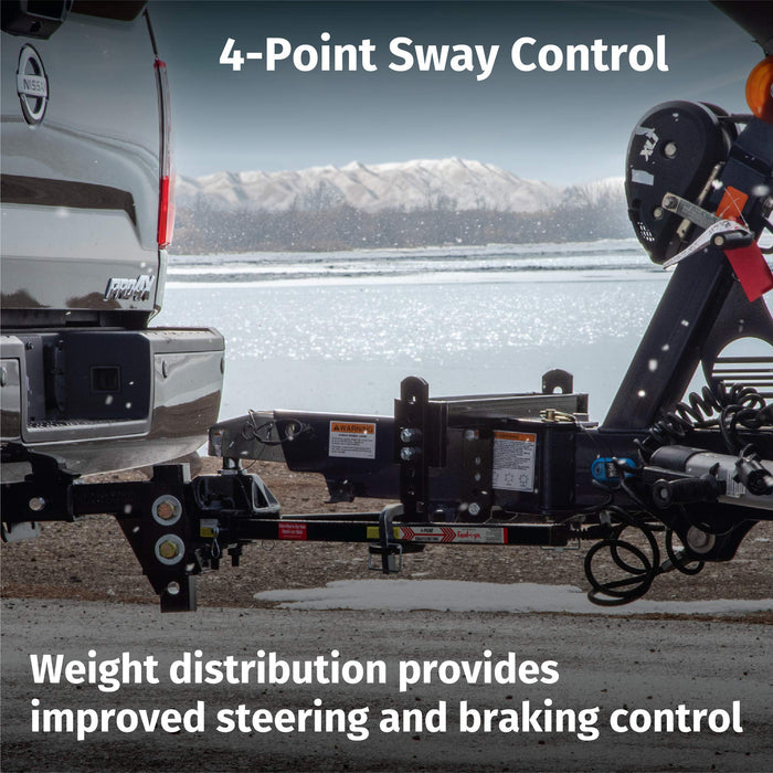 Equal-i-zer 4-point Sway Control Hitch, 90-00-1069, 10,000 Lbs Trailer Weight Rating, 1,000 Lbs Tongue Weight Rating, Weight Distribution Kit Includes Standard Hitch Shank and 2-5/16" Ball