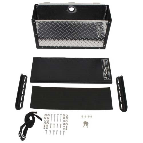 Torklift A7712R PowerArmor Locking Battery Box-6V and 12V Diamond Plate Aluminum