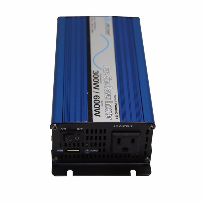 AIMS Power 300 Watt Pure Sine Power Inverter 12 Volt