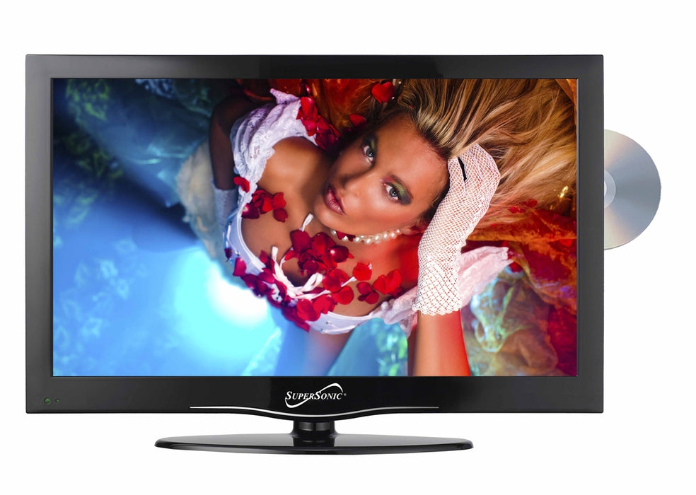 Supersonic 19" 12 Volt HD LED TV Widescreen with DVD Player -  Free Shipping