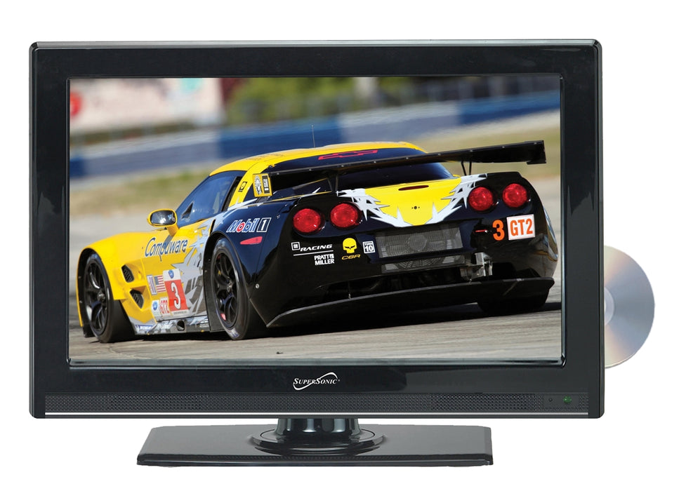 Supersonic 22" 12 Volt WIDESCREEN LED HDTV WITH BUILT-IN DVD PLAYER - Free Shipping